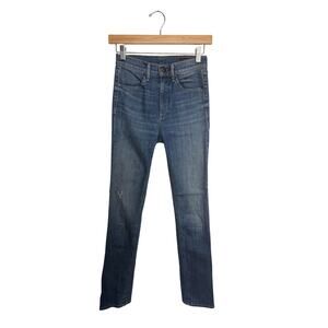 Rag & Bone Slim Straight Leg Jeans Women’s Sz 23 Blue Denim Distressed High Rise